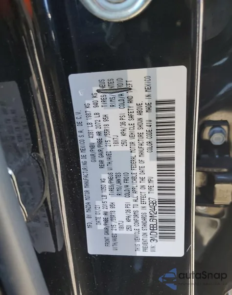 2021 Mazda Cx-30 Select из США, поврежденный, VIN 3MVDMBBL6MM244987